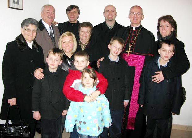 The close family and relations of the newly ordained Archbishop